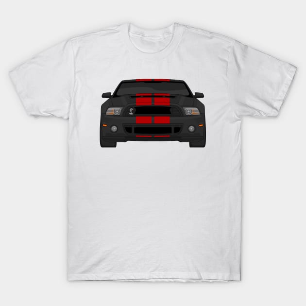 MUSTANG SHELBY GT500 BLACK T-Shirt by VENZ0LIC